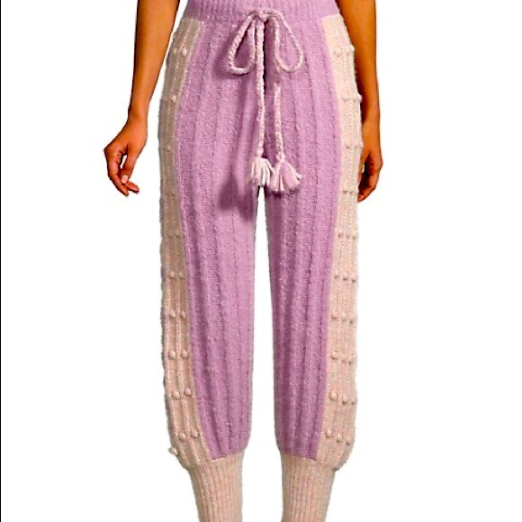 LOVESHACKFANCY Landana Lavender Wool Jogger Sweatpants $395 SZ XS - Picture 5 of 10